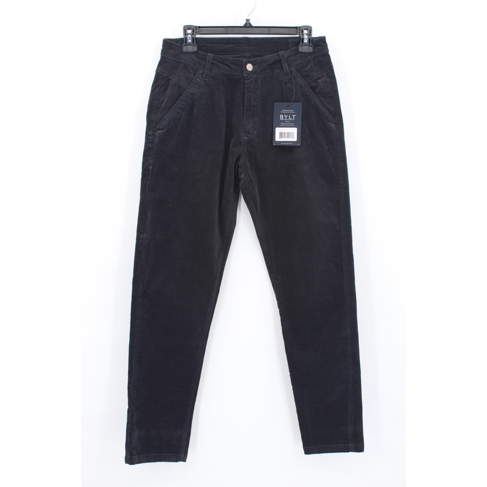 NWT BYLT Classic Corduroy Pant Mens Size 31x30 Black Charcoal Stretch